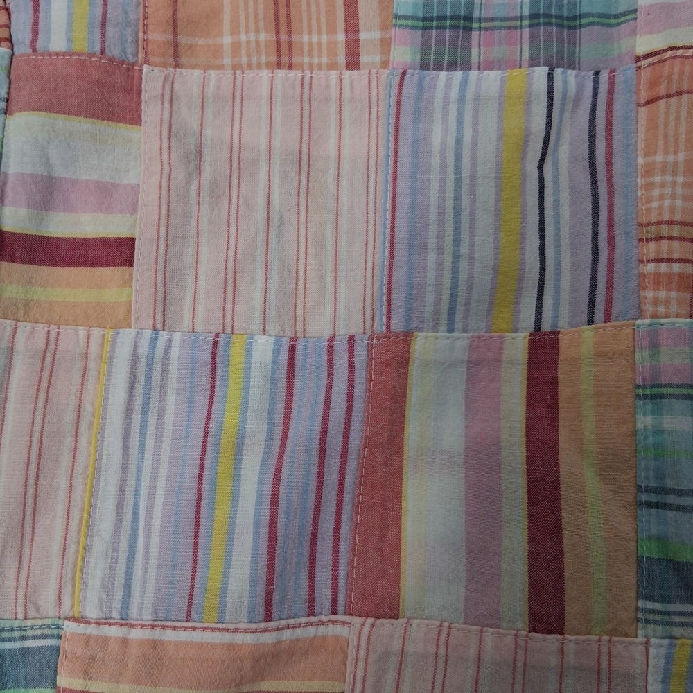 J.Crew Vintage Madras Plaid Patchwork Bermuda Shorts Wmns Pastel Sz 2 EUC Preppy - Picture 9 of 16
